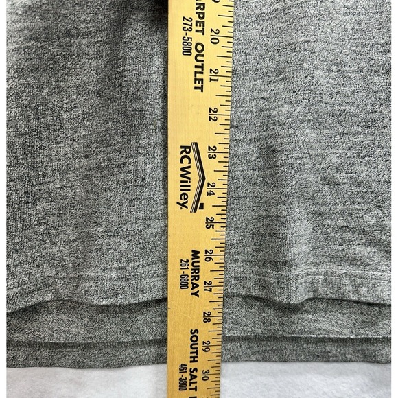 J Crew Sweater Mens Large Gray Oarsman 1/4 Zip Cotton Reimagined Elbow Patch - Picture 9 of 10